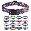 Mihqy Dog Collar with Bohemia Floral Tribal Geometric Patterns -