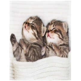 YISUMEI Blanket cuddly blankets soft flannel soft fleece blanket bed throw kitten cat sleep