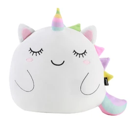 I-TOTAL ® - Decorative cushion for children/living room, fluffy fabric cushion in shape (unicorn)