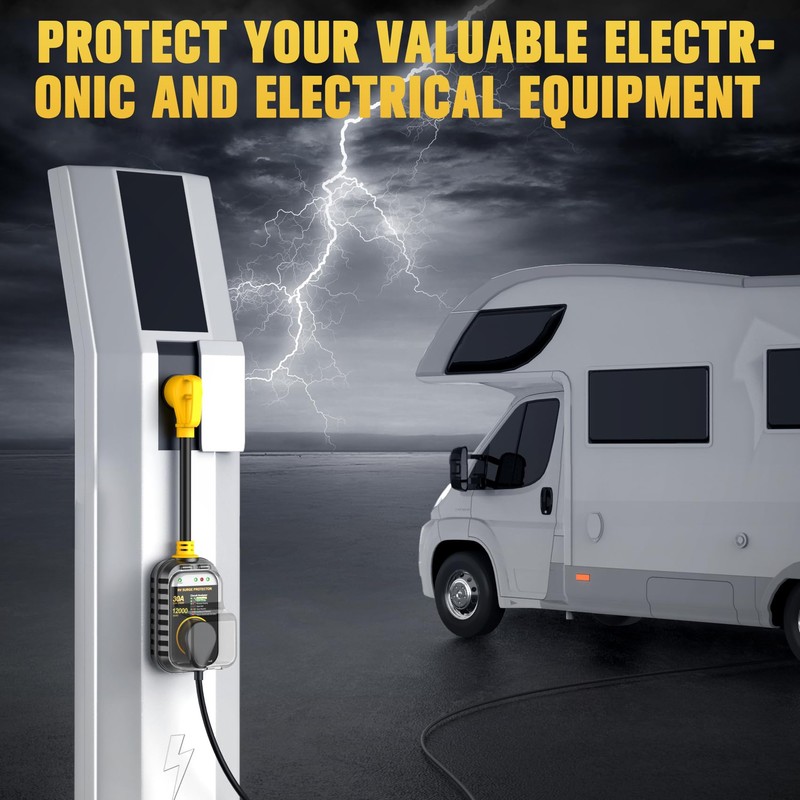 GEARGO RV Surge Protectors 30 Amp, 12000 Joules RV Circuit