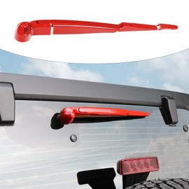 SQQP Cubierta decorativa para limpiaparabrisas trasero para Jeep Wrangler JK JKU 2007-2018 (rojo)