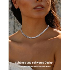 Prosteel Men's Venetian Chain with Lobster Clasp 4 mm / 6 mm Wide Chain with Lobster Clasp for Men and Boys, Length 46–76 cm Selectable, Stainless Steel