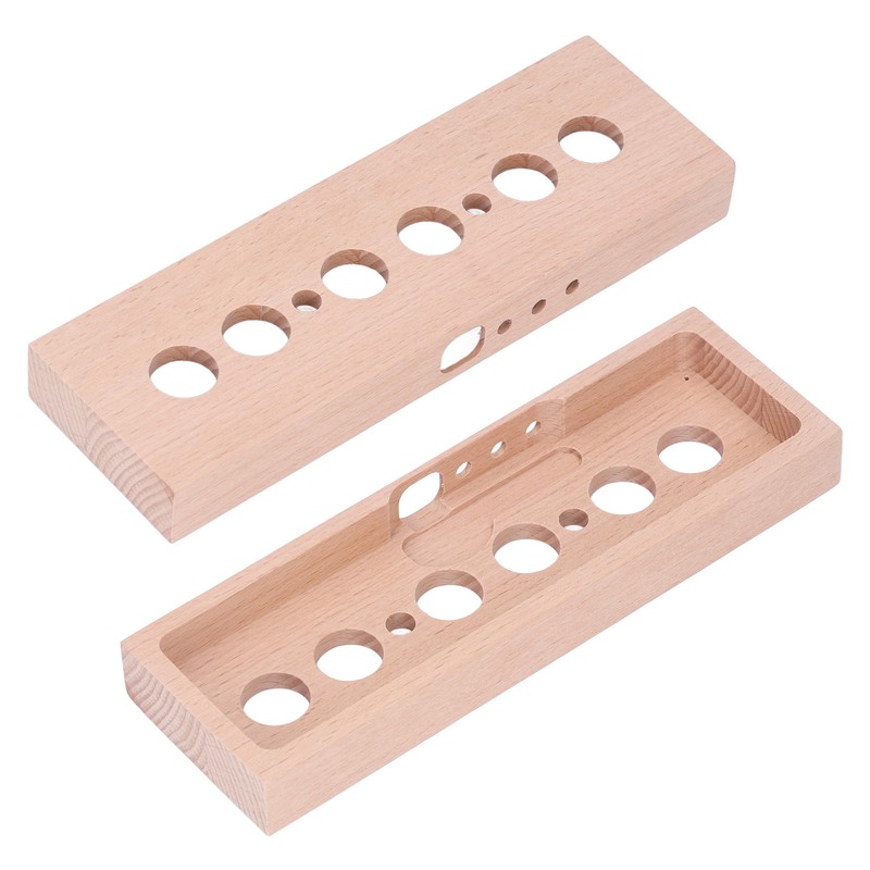 DIY Glow Tube Clock Kit 4 Lamps Beech Wood Enclosure