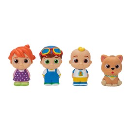 CoComelon Offiicial Friends and Family - 4 Figure Pack - 3 Inch Character Toys - Features Two JJ Figures (Tee and Onesie), TomTom and YoYo - Toys for Babies and Toddlers