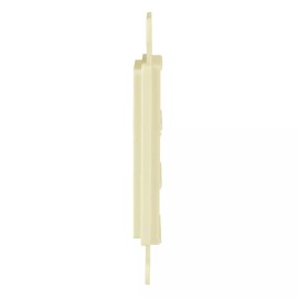 Construct Pro 6-Port Single Gang Keystone Decora Style Insert Strap (Ivory)