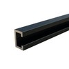 Set of 4 Aluminium C-Profile Black Edition 1 m Suitable