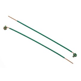 Ideal 30-3399 Grounding Pigtail with Loop and Screw; Green Wire, Solid 12 AWG