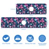 Modern Blue and Pink Floral Sink Faucet Absorbing Mat Sink