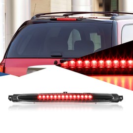 Auto Dynasty Full LED 3rd Third Brake Light Compatible with Buick Rainier Chevy Trailblazer EXT GMC Envoy XL Isuzu Ascender Oldsmobile Bravada Saab 9-7X 2002-2009, Black Housing Clear Lens