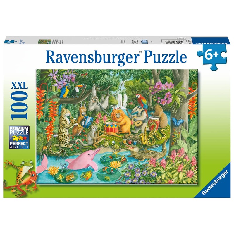 Ravensburger - Puzzle Orchestra Animals, 100 Pieces, XXL, Recommended Age