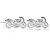 Honey Bear Silver Racing Motorcycle Motorbike Cufflinks Mens Wedding Shirt