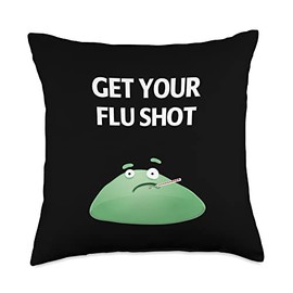 Get Your Flu Shot Throw Pillow
