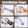 Extendable Door Stopper - Adjustable Spring Stopper for Home, Office,