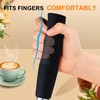 YUSWKO Black Handheld Milk Frother Wand with Stand for Coffee,