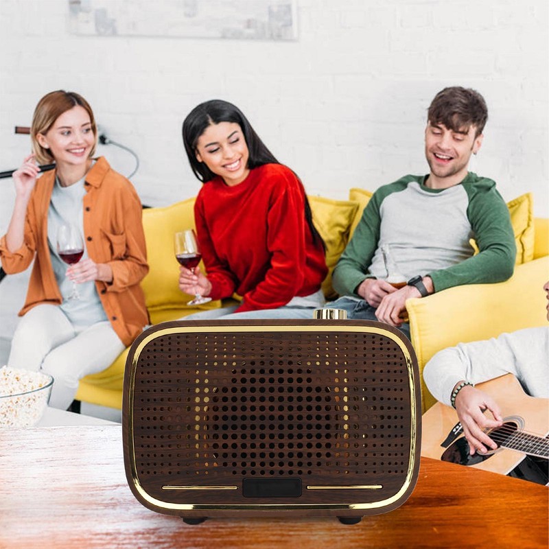 Retro Bluetooth Speaker 1500mah Clear Sound USB Port Mini Wireless