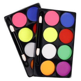 WOONEKY 2 Sets of Face Body Painting Kit 8 Colors Oil Face Paint Palette Boys and Girls Stage Makeup Set Safe Easy to Remove Paints