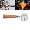 Coffee Bottomless Portafilter Handheld Stainless Steel Bottomless Filter for HouseholdRosewood