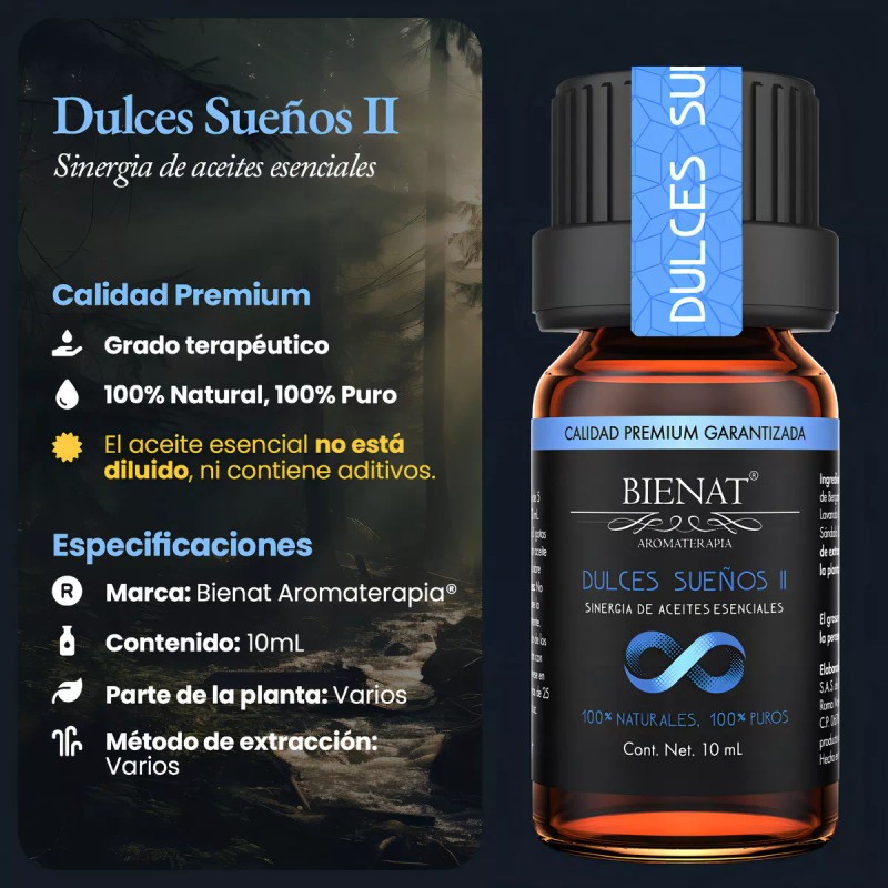 Bienat Aromaterapia Aceite Esencial Dulces Sueños Ii (lavanda, Bergamota Y