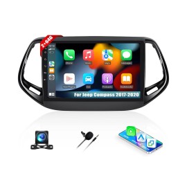 GOHHDL 2+64G Android 13 Car Stereo for Jeep Compass 2017-2020 with Wireless Carplay ...