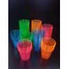 eMKay® Multicoloured Neon Hard Disposable Reusable Heavy Duty Plastic Shot
