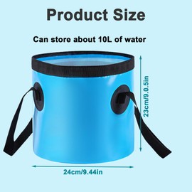11L Collapsible Bucket – Lightweight Leak-Proof Tub for Plumbers, Reinforced Handles, Space-Saving Design for Tools and Liquid Transport