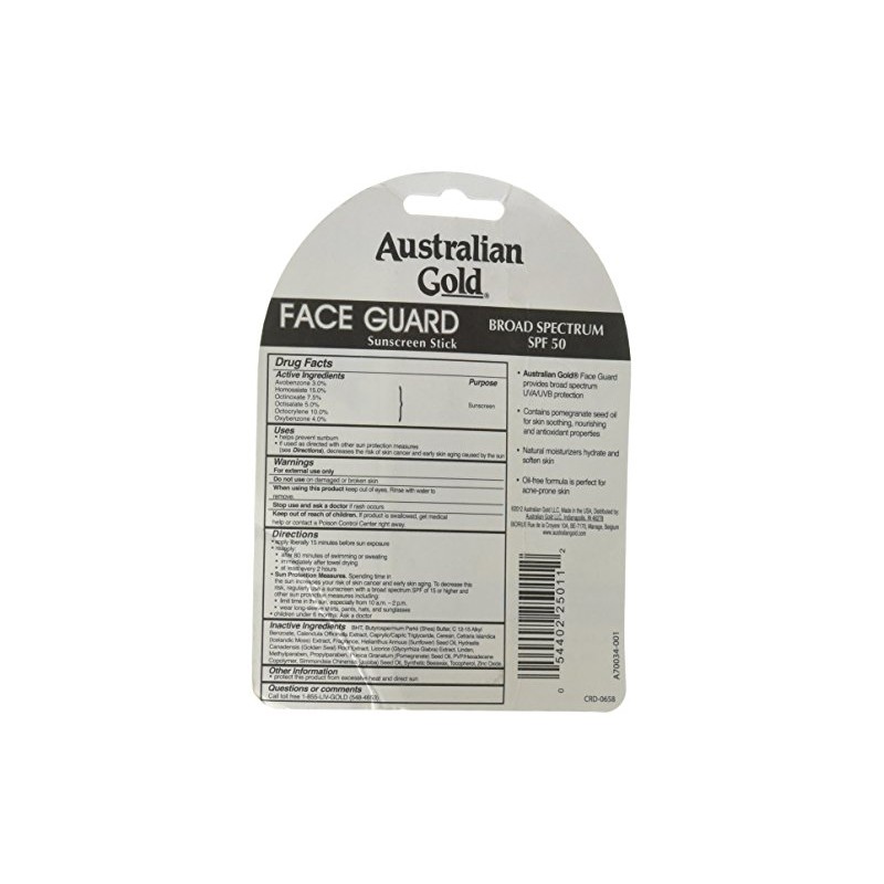 Australian Gold Face Guard Sunscreen Stick Spf50 14G
