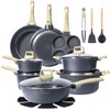 GiPP 22 Piece Ceramic Pots and Pans Set Non Stick