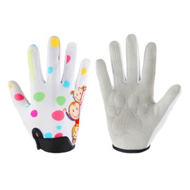 Kids Half Long Finger Climbing Gloves for Age 1-10 Boys Girls Gymnastics Monkey Bars, Good Grip control Gloves for Scooter Balance Boards Biking Fishing Outdoor Sports (White2, XX-Small)