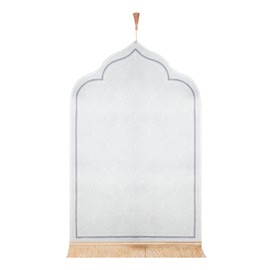 Muslim Prayer Mat Islamic Prayer Rug Flannel Worship Floor Carpet Soft Portable Praying Carpet Turkish Rug Padded Cushion Foldable Travel Prayer Rug with Tassels for Women Men Home Office Church