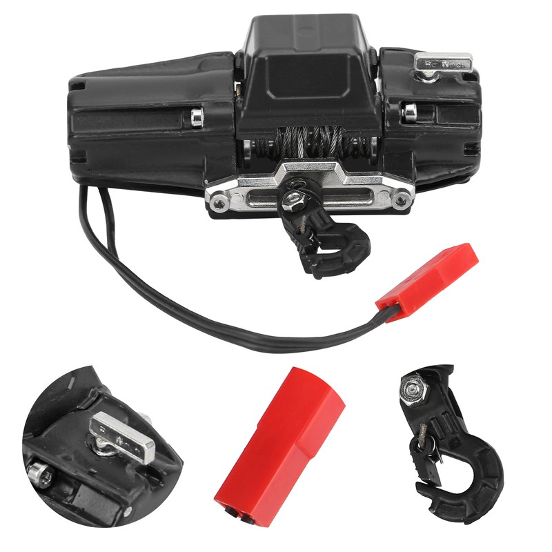 RC Car Single Motor Winch with Line for SCX10 90046/TRAXXAS
