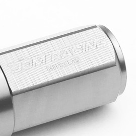 DNA MOTORING LN-ZTL-9027-125-SL 20Pcs M12 x 1.25 Open/Closed End Style 23mm OD/53mm Height Wheel Lug Nuts w/Deep Drive Extension, Silver