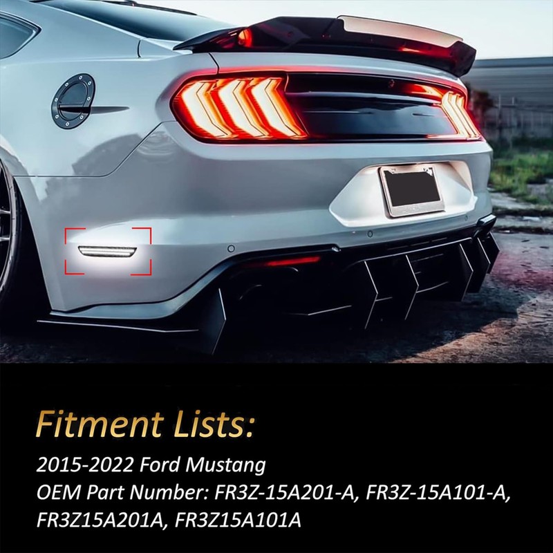 Bestview 2PCS LED Side Marker Lights for 2015-2023 Ford Mustang: