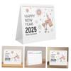Angoily 2025 Flip Desktop Calendar with Wire Binding Sturdy Monthly