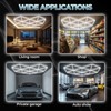 ALLYES Hexagon Garage LED Lights - Super Bright 27-Pack, 6500K