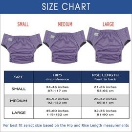 Pull On Cloth Diaper 2.0: Special Needs Teens and Adults Protective Briefs for Incontinence or Bedwetting (Medium, Leopard)