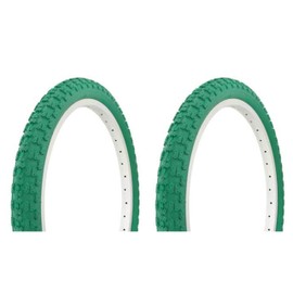Tire Set. 2 Tires. Two Tires Duro 20" x 2.125" Green/Green Side Wall, lowrider Bike Tires, lowrider Bicycle Tires, BMX Bike Tires, Cruiser Bike Tires