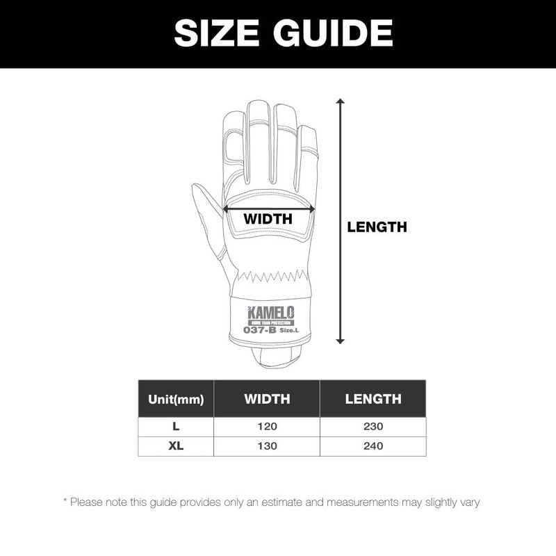 KameLo Goatskin Leather Multipurpose Riggers Safety Work Gloves with Secure