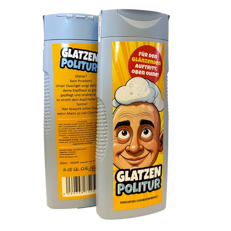 GlatzenPolitur - Das legendäre Männerduschgel für strahlend-glänzende Köpfe & gepflegten