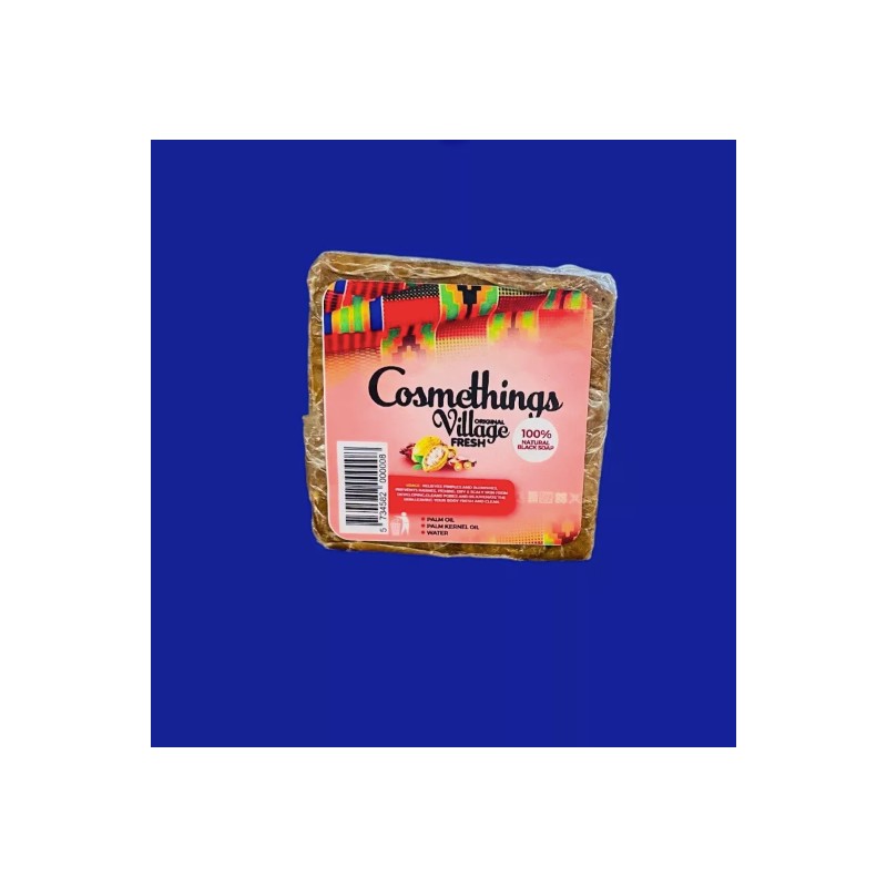Cosmethings Original Village Fresh Black Soap 1 Pound 3,Oz