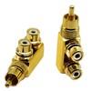 zdyCGTime RCA Splitter Adapter,90 Degree Right Angle RCA Male to