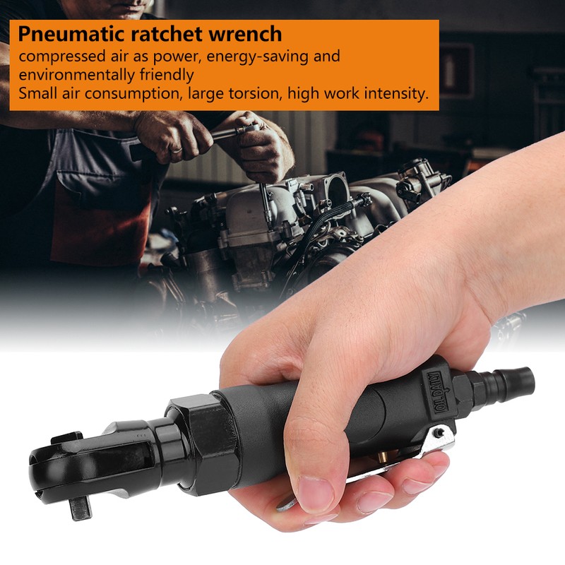 Pneumatic Wrench Square Drive Air Ratchet Spanner Straight Hand Tool