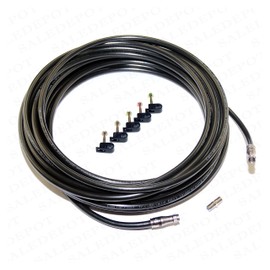 RG-11 Coaxial Cable with Compression F-Connectors Tri-Shield Direct Burial Underground RG11 Coax Gel Coated (20ft, Black)