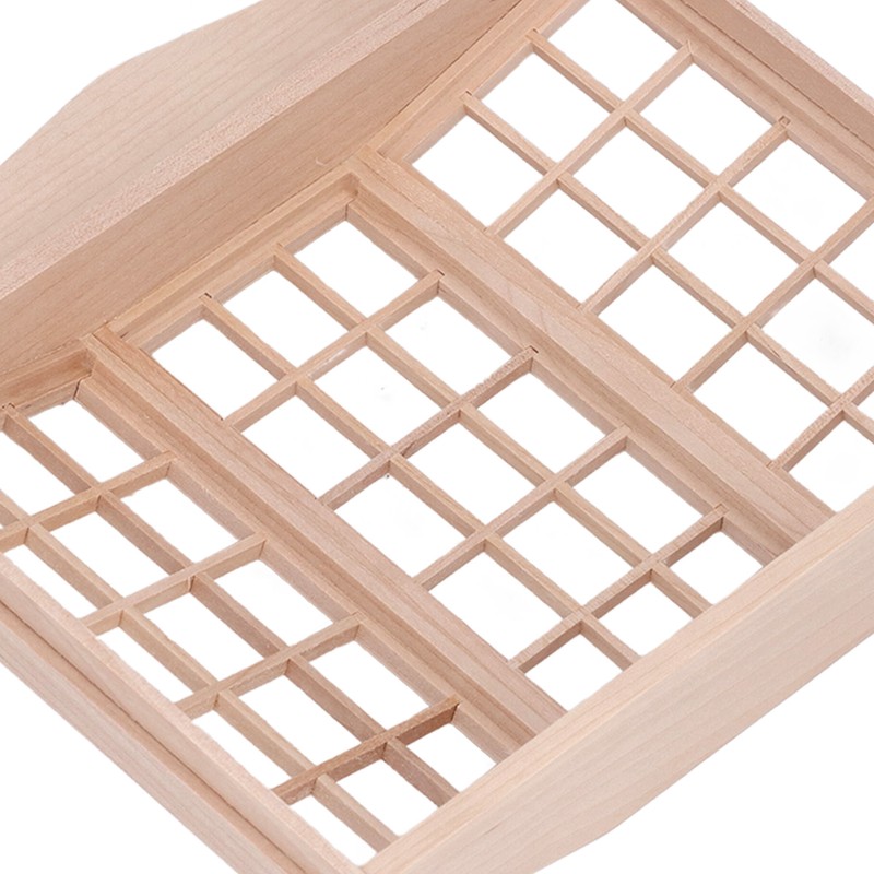 1/12 Dollhouse Bay Window Exquisite Miniature Wooden 45 Degree Corner