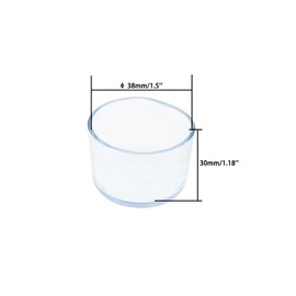 Round Chair Leg Caps,PVC Furniture Feet Covers,TTZEZE Transparent Round Floor Protectors,Clear Table Feet Covers Preventing Plastic Chair Leg Covers Scratches and Noise 38mm/1.5'', 12