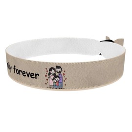 Stoffarmband Family forever united - Wasserfestes Satinarmband für Familie und Freunde - Freundschaftsarmband - Emotionale Armbänder für besondere Anlässe - Geschenke für Familie & Freunde
