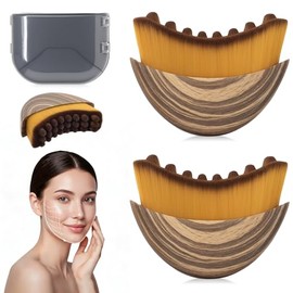 Cepillo Facial para Contorno Linfático, Cepillo Facial de Contorno Linfático, Cepillo Linfatico para cara, Lymphatic Contour Face Brush, Diseño Ergonómico para Rostro, Mentón y Mandíbula.