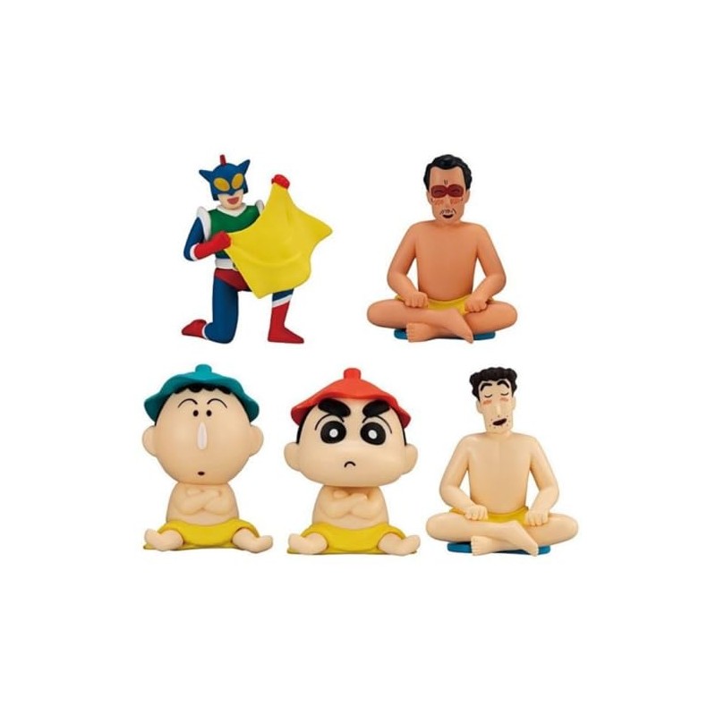 Crayon Shin-chan Sauna x 5 Types Set, Full Comp Toy,