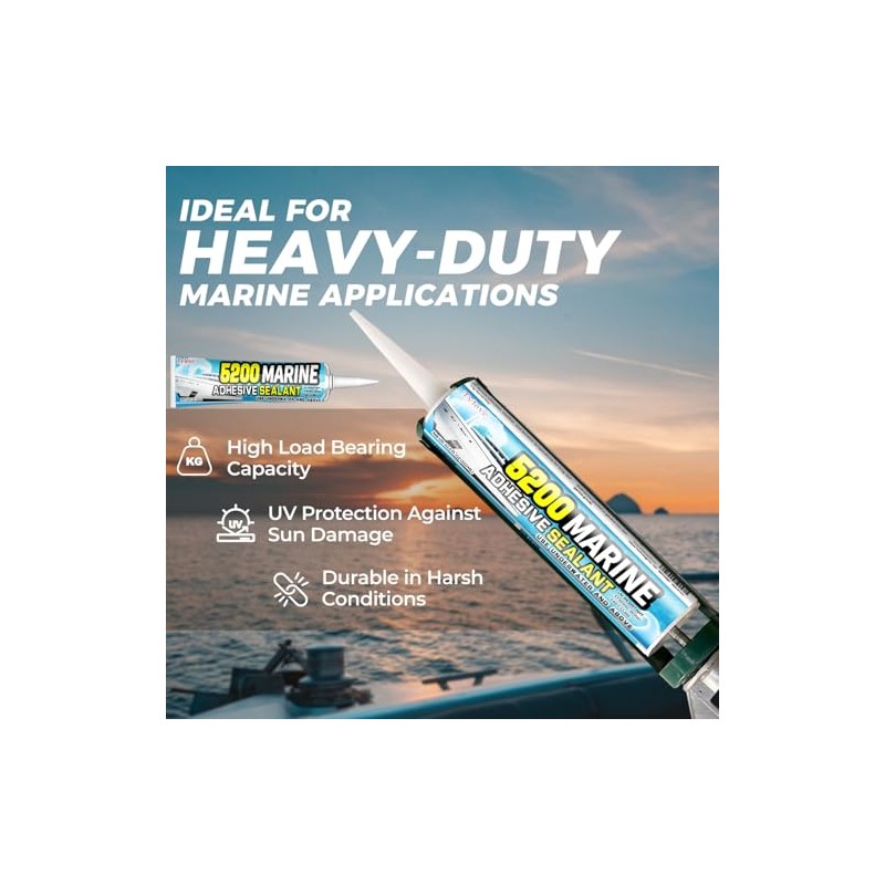 5200 Marine Sealant Adhesive - Fast Cure, Watertight & UV