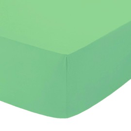 AmigoZone Non Iron Pollycotton Percal Quality Plain Fitted Sheet Or Pillow Cases (Double, Mint Green)