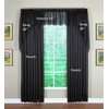 Today's Curtain Emelia Original Voile Valance 14", Black, 60" W